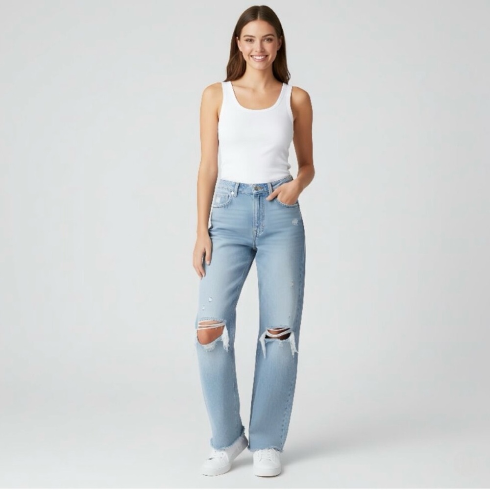 Zara High Waist Wide Leg Jeans